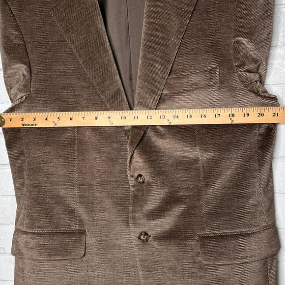 Huckberry Vintage 42R Hickey Freeman Blazer LINDSEY Velvet 2 Button Jacket Brown - Picture 6 of 8